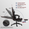 【EVERYTHING YOU NEED FOR A CHAIR】: High level mobility supported by a 360-degree swivel and ultra-smooth caster wheels; 90°-165° reclining for working, gaming, reading or napping; 20° controllable rocking and retractable footrest for relaxing; Up to 350 lbs capacity, adjustable seat height, highly flexible head pillow and lumbar support.