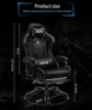 【MULTI-FUNCTION】Our game chair is made of high quality leather, with comfortable feet, colorful running lights, latex seat and back, massage function (see picture for details).