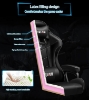【COMFORTABLE ANGLE】360 Degree Swivel, chair back can be locked at any angle between 90-135 degree, height adjustable seat and 2D armrest, Adjustable headrest and lumbar pillow. Chair wheels with 360 degree rotation，all for finding your most comfort position.