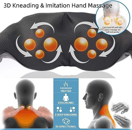 Shiatsu Neck and Back Massager with Soothing Heat, CORN Electric Deep  Tissue 3D Kneading Massage Pillow for Shoulder, Leg, Body Muscle Pain  Relief