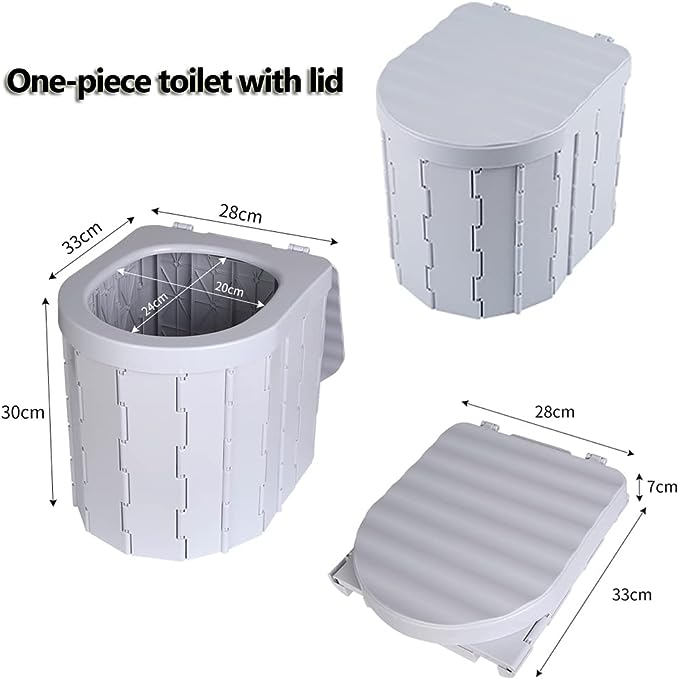 تصویر JJONE : توالت کمپینگ و سفری تاشو قابل حمل برند JJONE ، توالت کوچک ماشین، لگن قابل حمل برای بزرگسالان، توالت سطلی مسافرتی پیاده روی، سفرها، Portable Folding Toilet, Upgrade Camping Toilet, Potty Car Toilet, Portable Potty for Adults, Portable Potty Travel Toilet Commode Bucket Toilet for Camping, Hiking,Trips,Constructi : تاریخ تحویل: 3 تا 5 هفته کاری (خرید از آمازون) 