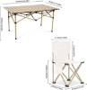 تصویر  میز و صندلی تاشو چهار نفره مدل Outdoor Folding Camping Table Portable Aluminum Folding Table with 4/6 Portable Chairs