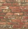 تصویر  NuWallpaper NU2214 West End Brick Peel & Stick Wallpaper, Red  