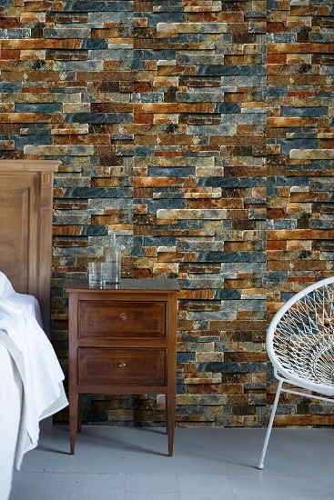 تصویر  Homya brick pattern wallpaper, 600cm*45cm peeling and self-adhesive wallpaper, bedroom and living room decoration 3D brick pattern wallpaper, furniture wall decoration PVC wall sticker
