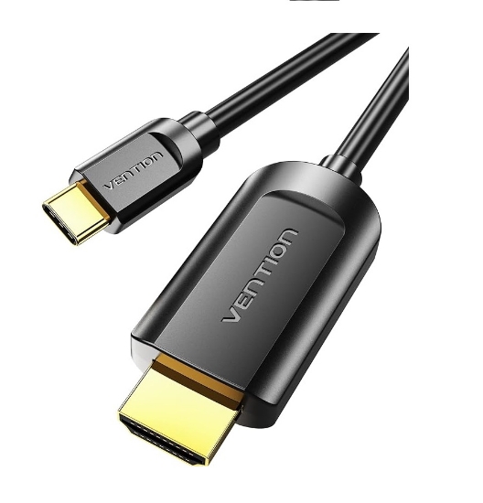 تصویر  کابل تایپ سی به HDMI یک و نیم متری مدل USB C to HDMI Cable, VENTION Type C Thunderbolt 3 to HDMI