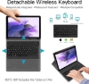 تصویر  بک کاور سامسونگ galaxy tab s7 fe به همراه کیبورد مدل | Keyboard Case for Samsung-Galaxy-Tab S8+ S7 FE S7+ 12.4" - JUQITECH Case with Wireless Detachable Keyboard