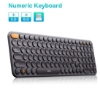 تصویر   کیبورد وایرلس مدل K01B  برند Baseus  رنگ مشکی   Baseus Bluetooth Wireless Keyboard 5.0 2.4G USB Silent US Layout Keyboards EN 84 / 105 Keycaps For MacBook iPad PC Tablet