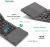 تصویر  کیبورد بلوتوث تاشو مناسب موبایل و تبلت به همراه تاچ پد | SKEIDO Ultra Thin Mini Bluetooth 3.0 Foldable Keyboard Wireless Folding BT With Touchpad
