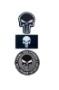تصویر  3 عدد جمجمه گلدوزی شده  وصله‌های نشان‌واره ارتش نظامی با نشان بازوبند با قلاب و پشت حلقه برای کت‌های جین کلاه‌دار (مشکی)