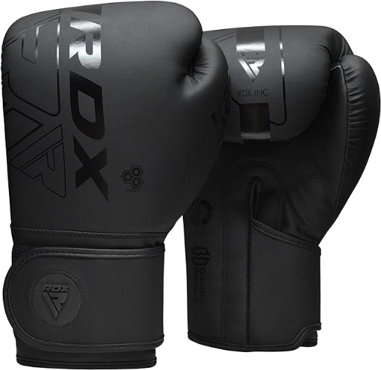 تصویر  دستکش حرفه ای  بوکس برند RDX  رنگ مشکی RDX Boxing Gloves Sparring Muay Thai,  Kickboxing MMA Fight Training, Punch Bag, Focus Mitts Pads
