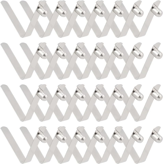 WEBEEDY 30PCS Kayak Paddle Spring Snap Clips Stainless Steel Tent Pole Clips