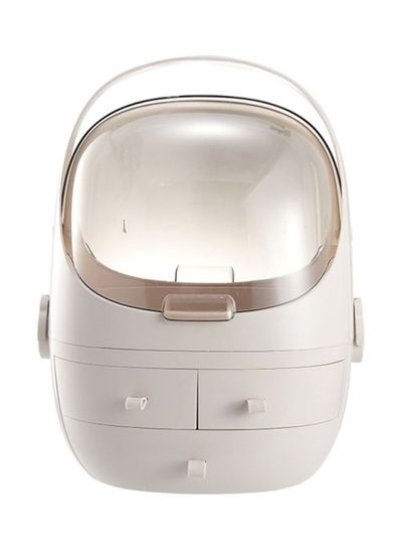 جعبه رسید لوازم آرایشی ضد گرد و غبار بژ/قهوه ای 31.5 x 31.5 x 40.5 سانتی متر