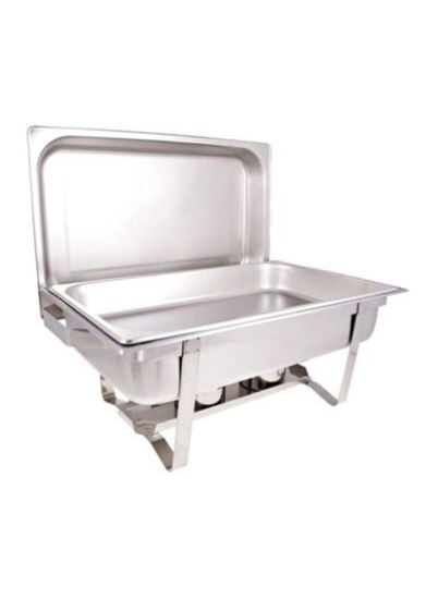 ظرف چفیه استیل با درب نقره ای 9 لیتری