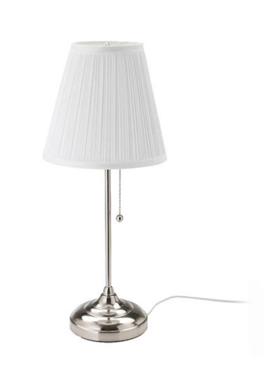 آباژور رومیزی نقره ای/سفید