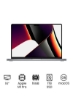 MacBook Pro (2021) با صفحه نمایش 16 اینچی Liquid Retina XDR تراشه Apple M1 Pro با CPU 10 هسته ای و پردازنده گرافیکی 16 هسته ای / 16 گیگابایت رم / 1 ترابایت SSD / صفحه کلید انگلیسی Space Grey