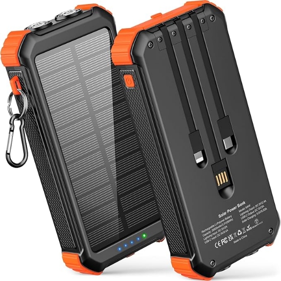 پاور بانک خورشیدی WASTDE 26800mAh انرژی بی‌نهایت در دستان شما | WASTDE Solar Power Bank 26800mAh 