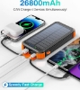 پاور بانک خورشیدی WASTDE 26800mAh انرژی بی‌نهایت در دستان شما | WASTDE Solar Power Bank 26800mAh 