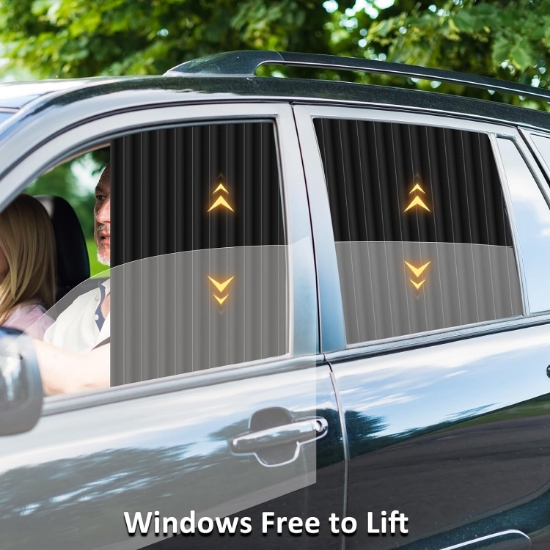 Fohome 4 PCS Car Window Shades,Side Magnetic Car Sun Shade for Car Window,UV Protection Privacy Keeps Cooler for Baby