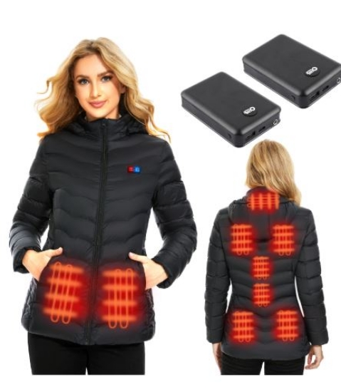 کاپشن گرم‌کننده زنانه رنگ مشکی سایز لارج 