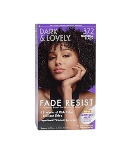 تصویر  رنگ موی دائمی مشکی طبیعی تیره کد 372