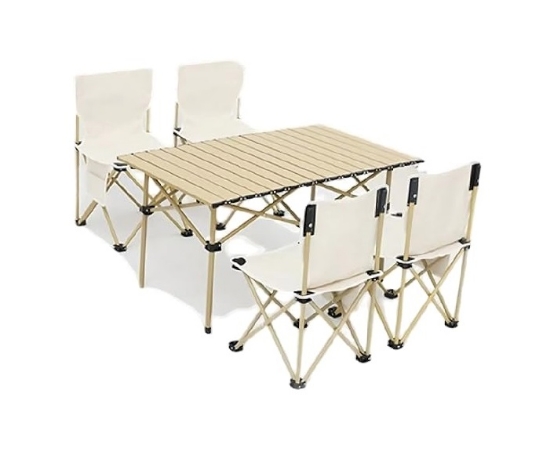 تصویر  میز و صندلی تاشو شش نفره مدل Outdoor Folding Camping Table Portable Aluminum Folding Table