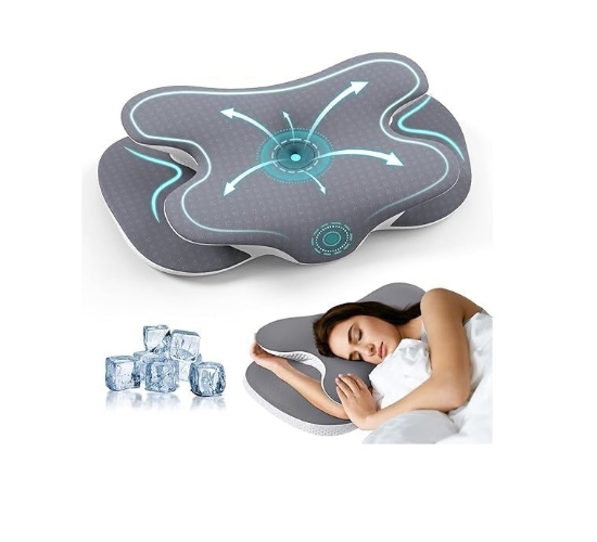 تصویر  بالش ارگونومیک JINXIA رنگ خاکستری