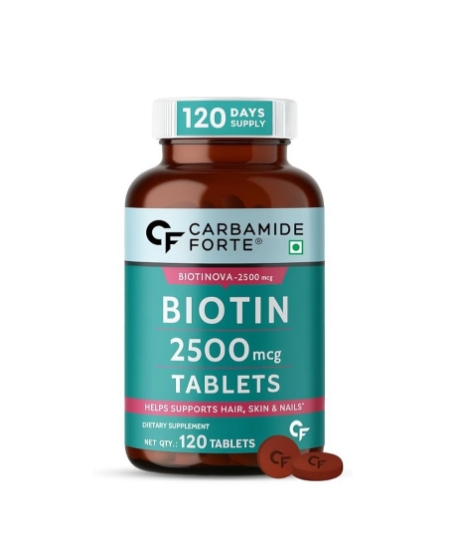 قرص بیوتین 2500 میکروگرم کاربامید Carbamide Forte Biotin 2500mcg 120 Tablets 