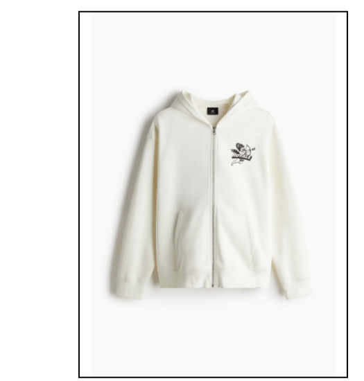 تصویر  H&M Relaxed Fit Zip-through hoodie