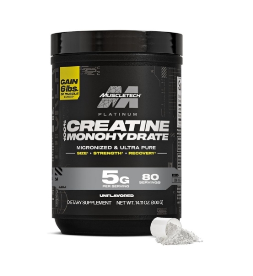 تصویر  پودر کراتین ماسل تک خالص وزن 400 گرمی | MuscleTech Platinum 100% Creatine Monohydrate 